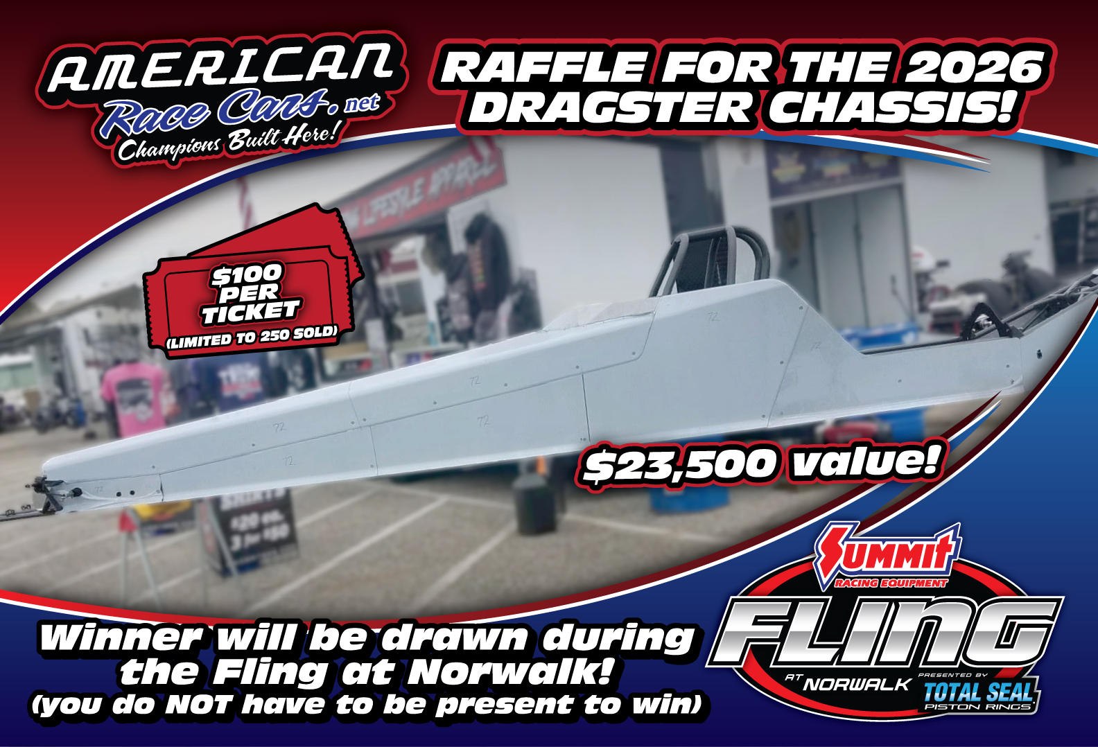 2026 Raffle for the American Dragster Chassis - Norwalk