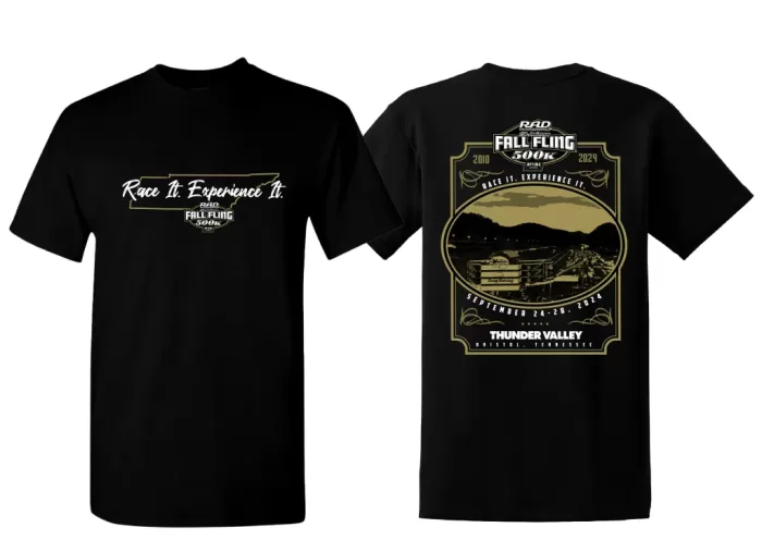 15th anniversary Fall Fling 500k event shirt